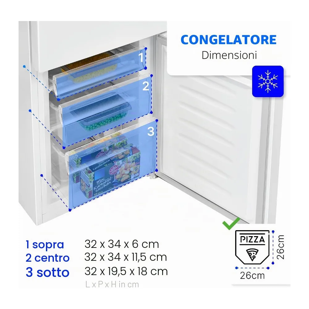 Bomann Réfrigérateur et congélateur 175L blanc KG322-1-blanc — 6