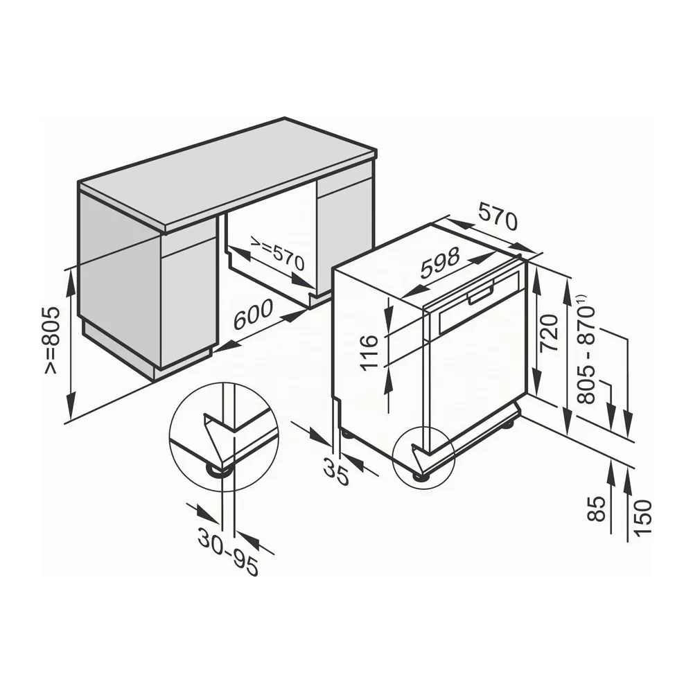 Miele G 4203 U Active - Lavastoviglie da incasso/A+ / 295 kWh / 13 MGD / 3780 L/acciaio INOX [Classe di — 2
