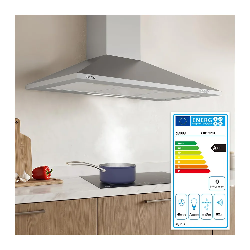 CIARRA CBCS9201 Cappa Aspirante 90 cm Classe A++ — 4