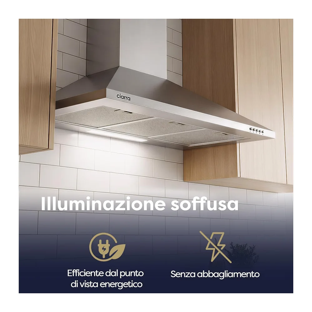CIARRA CBCS9201 Cappa Aspirante 90 cm Classe A++ — 5