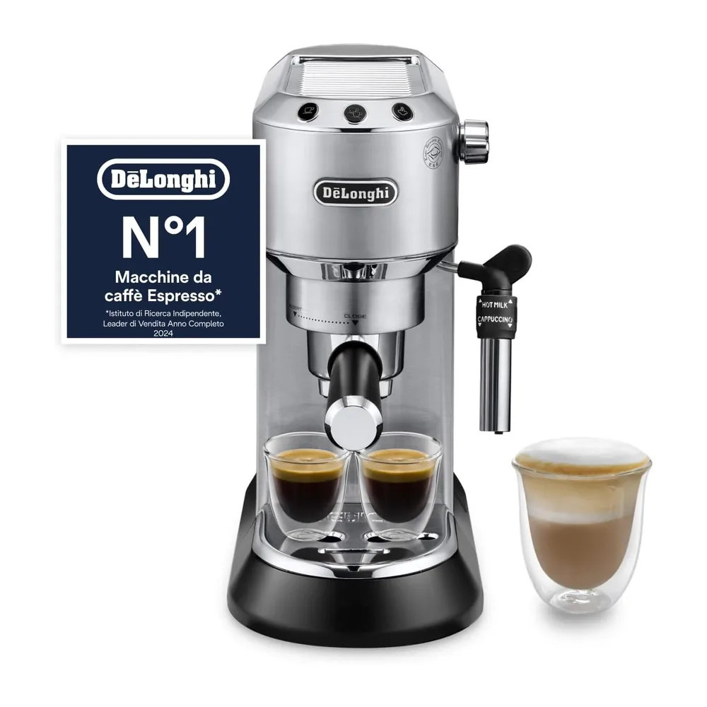 De’Longhi Dedica Style – Perfetto Macchina da Caffè Espresso, Compatibile con Cialde ESE, Montalatte Manuale