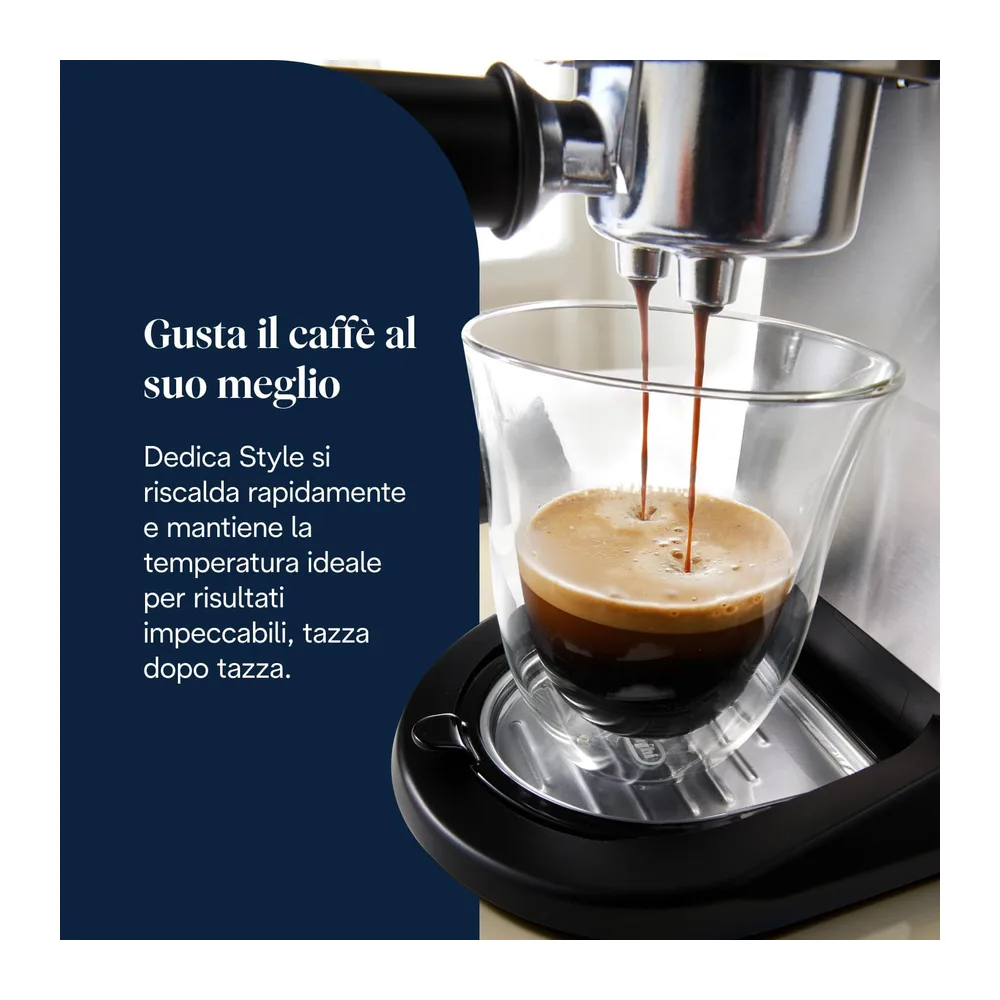 De’Longhi Dedica Style – Perfetto Macchina da Caffè Espresso, Compatibile con Cialde ESE, Montalatte Manuale — 3