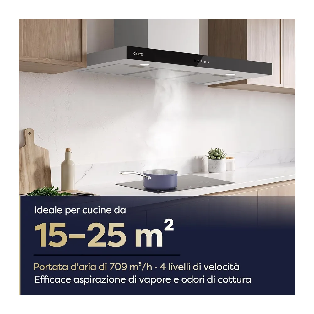 CIARRA CBCS9102 Classe A+++ Cappa Aspirante 90 cm — 6