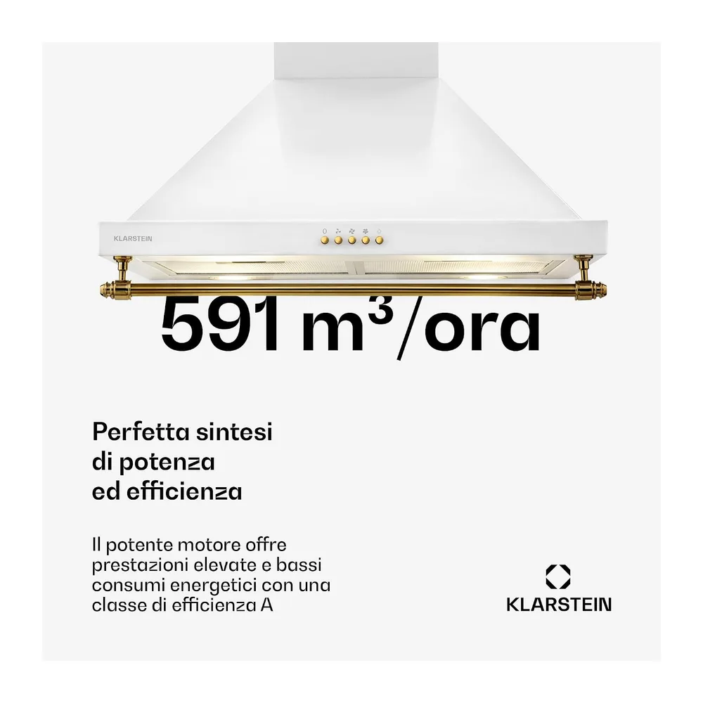 Klarstein Mb - Cappa Aspirante, Cappa Cucina a Parete, Aspirazione e Circolazione d'aria, Cappa con 3 — 4