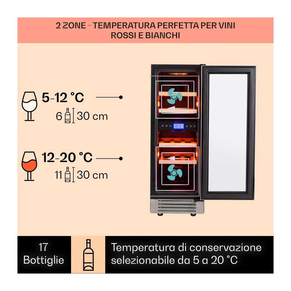 KLARSTEIN Cantinetta Vino Design da Incasso — 2