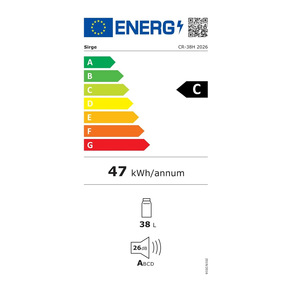 Sirge Mini Frigo Bar NERO SILENZIOSO senza compressore Frigorifero [430(L) x 410(P) x 510 (H) mm] — 5
