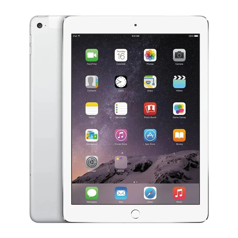 Apple iPad Air 2 128GB Wi-Fi + Cellular - Argento - Sbloccato (Ricondizionato)