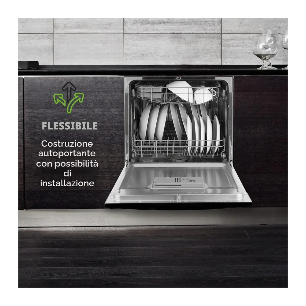 Klarstein Lavastoviglie 8 Coperti, Lavastoviglie Libera Installazione Silenziosa e Integrata con 8 Programmi — 2