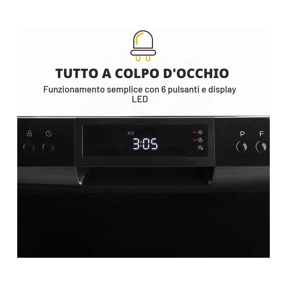 Klarstein Lavastoviglie 8 Coperti, Lavastoviglie Libera Installazione Silenziosa e Integrata con 8 Programmi — 6