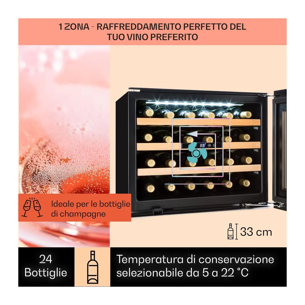Klarstein Cantinetta Vino Design da Incasso — 3