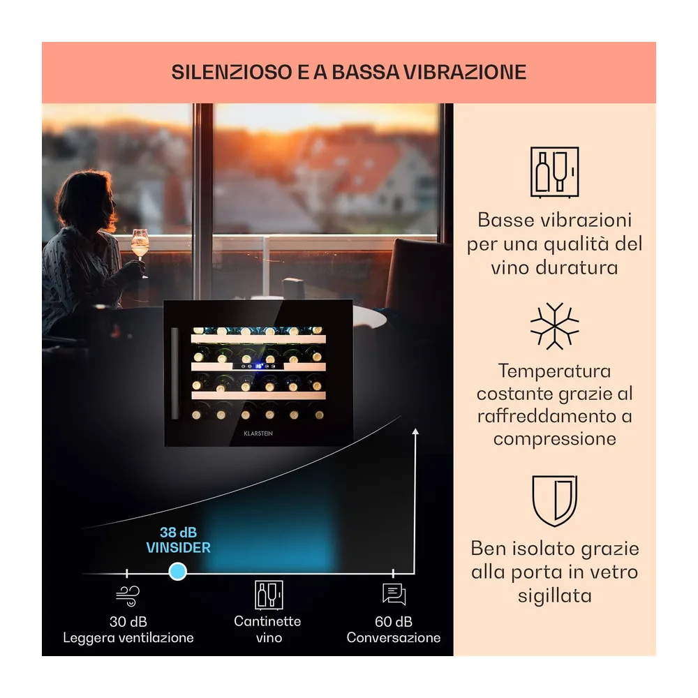 Klarstein Cantinetta Vino Design da Incasso — 4