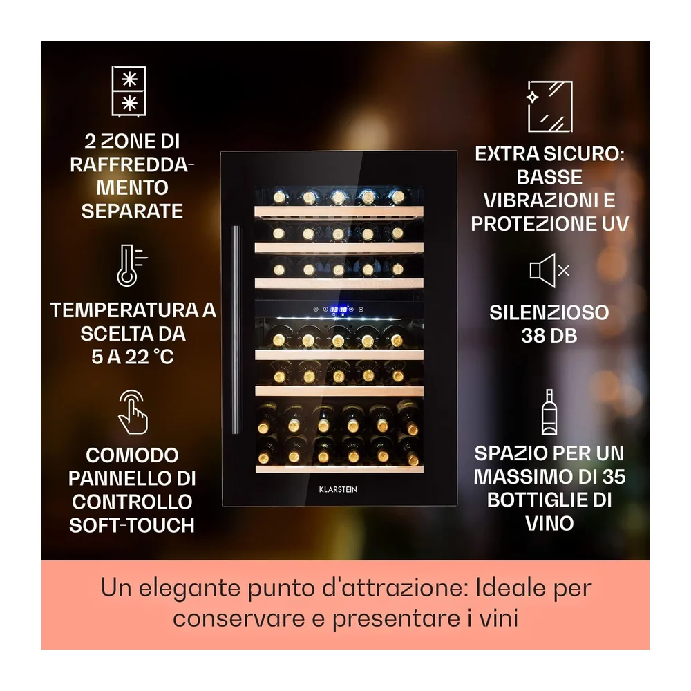 Klarstein Cantinetta Vino Design da Incasso — 2