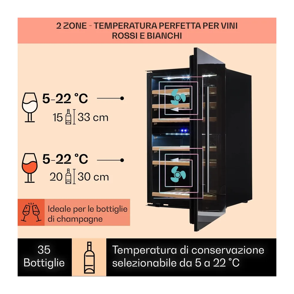 Klarstein Cantinetta Vino Design da Incasso — 3