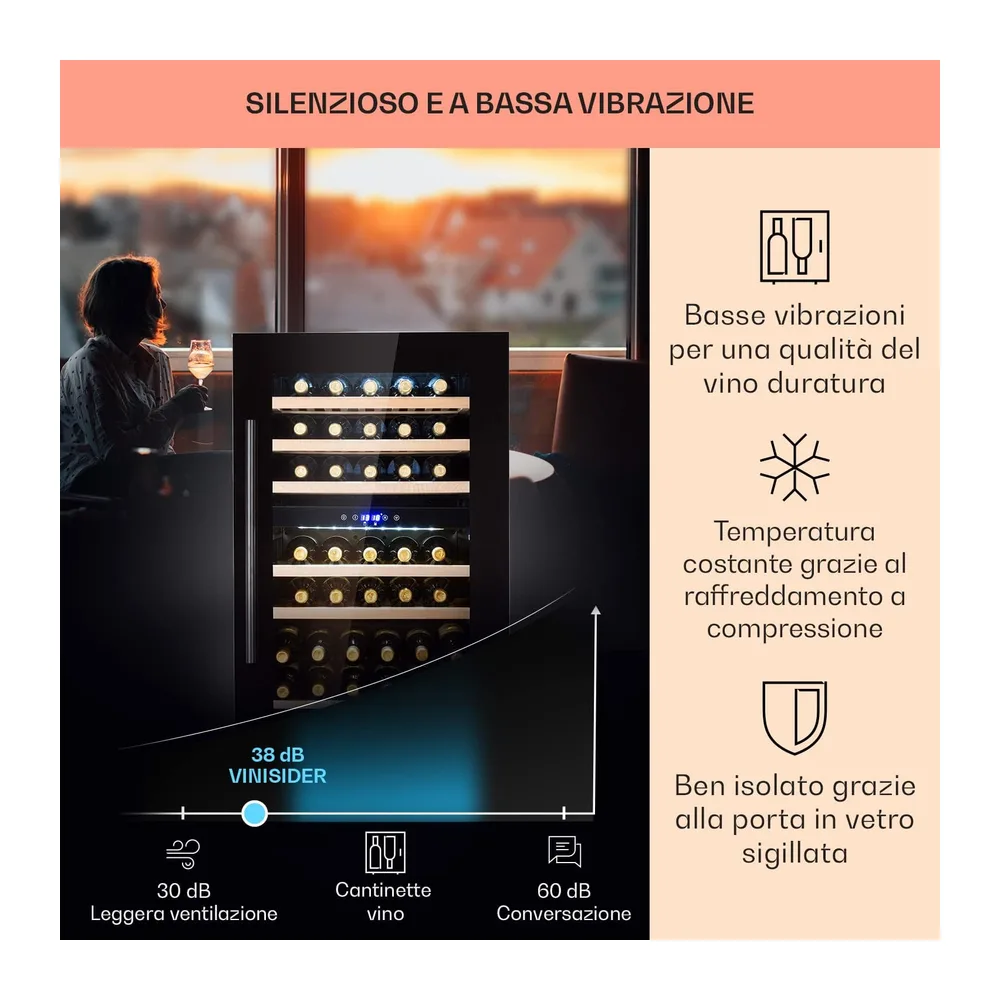 Klarstein Cantinetta Vino Design da Incasso — 4