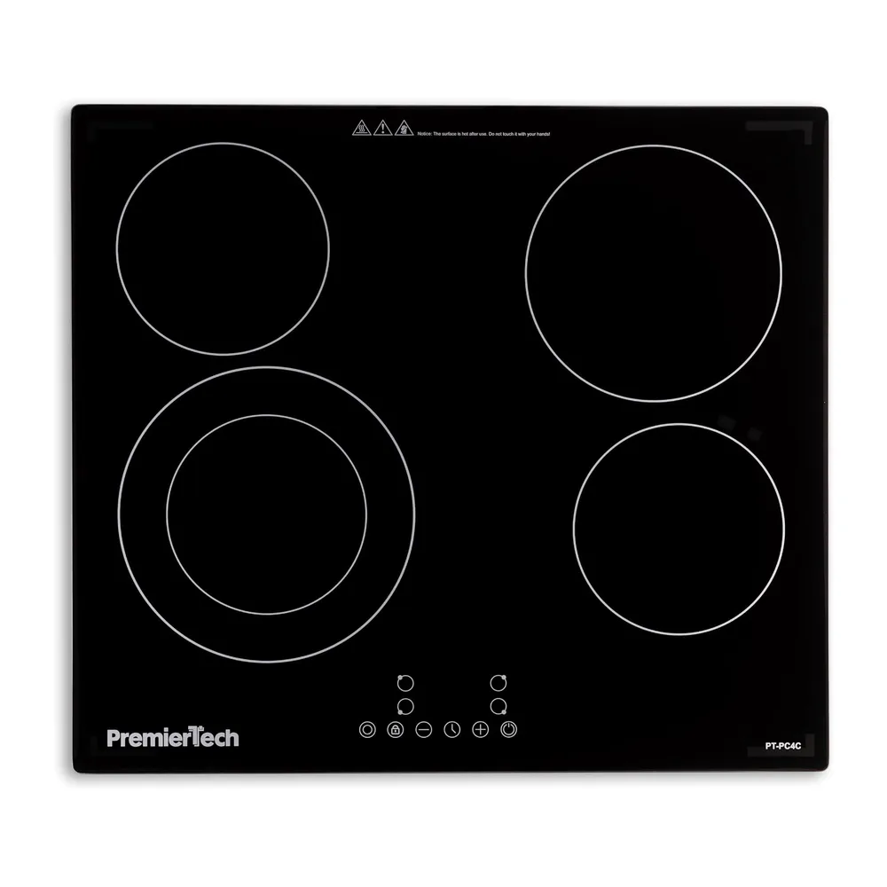 PremierTech Piano Cottura Vetroceramica da Incasso 4 Zone 60cm Nero PT-PC4C — 2