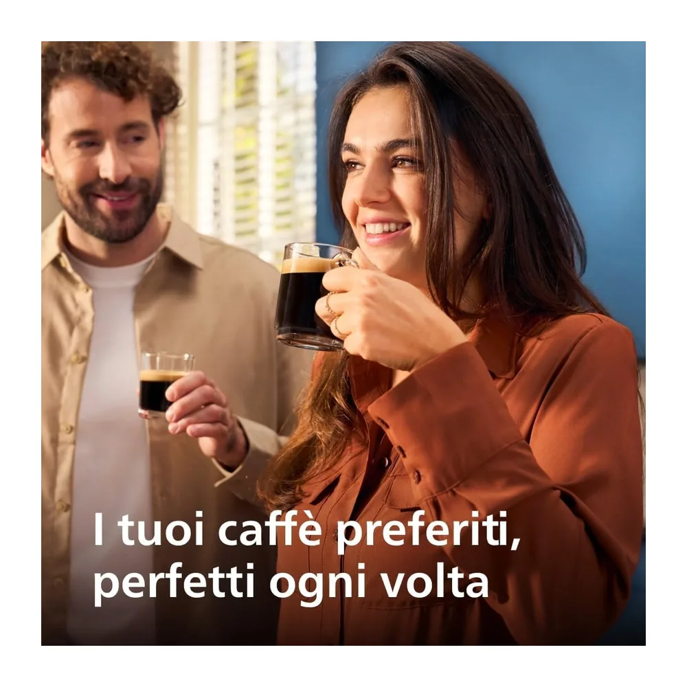 PHILIPS 2200 Macchina Caffè Automatica, 2 bevande, Montalatte [Classe di efficienza energetica A] — 2