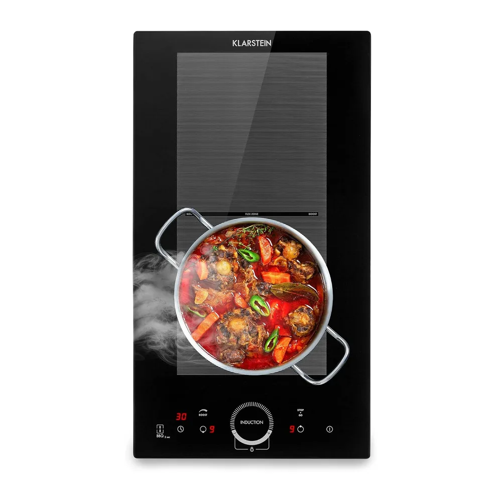 Klarstein Piastra Induzione 2 Fuochi, Piano Cottura Induzione 3500W, Piano Cottura a 2 Fuochi Integrata con