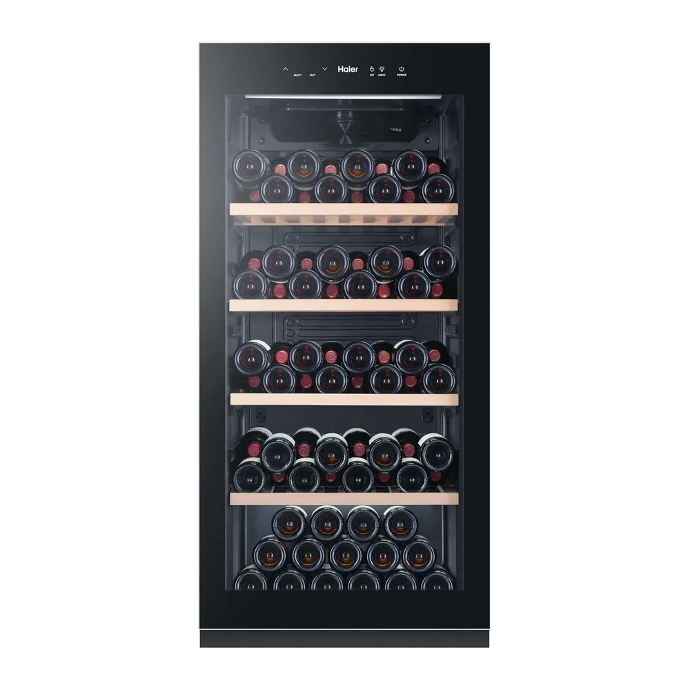 HAIER HWS116GAE - Cave a vin de vieillissement - Pose libre - 116 bouteilles H126.5 x L59,5 cm - Noir [Classe
