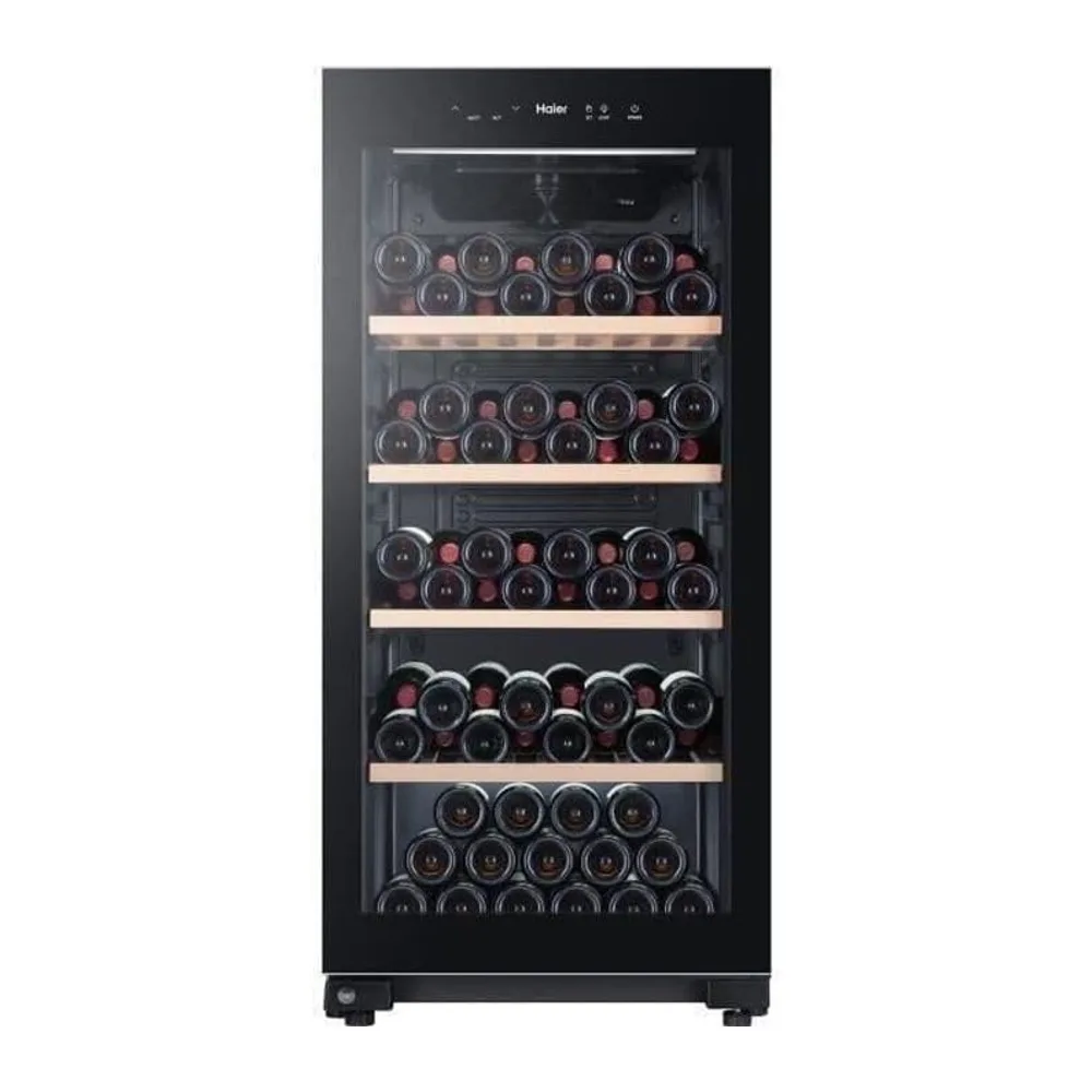 HAIER HWS116GAE - Cave a vin de vieillissement - Pose libre - 116 bouteilles H126.5 x L59,5 cm - Noir [Classe — 2