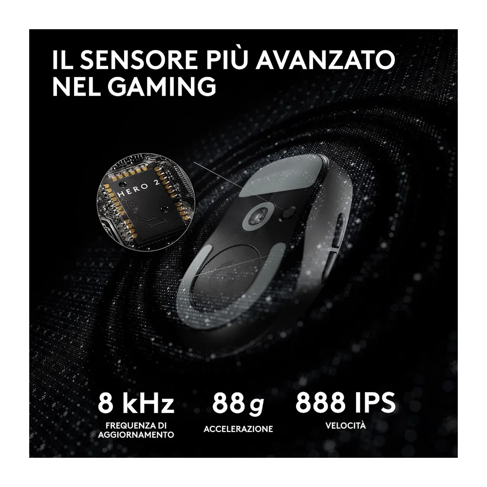 Logitech G PRO X SUPERLIGHT 2 - mouse gaming wireless, mouse Pro-Grade da 60 g con 5 pulsanti programmabili, — 4
