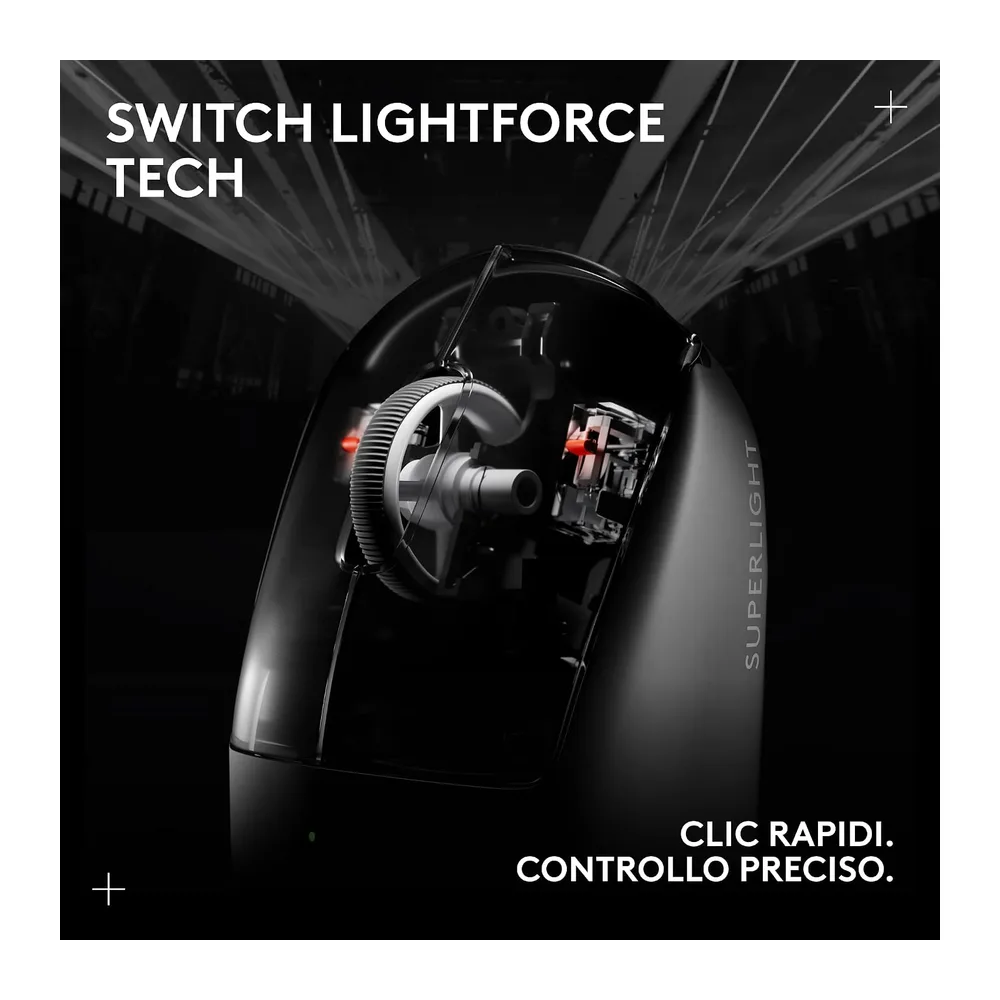 Logitech G PRO X SUPERLIGHT 2 - mouse gaming wireless, mouse Pro-Grade da 60 g con 5 pulsanti programmabili, — 5
