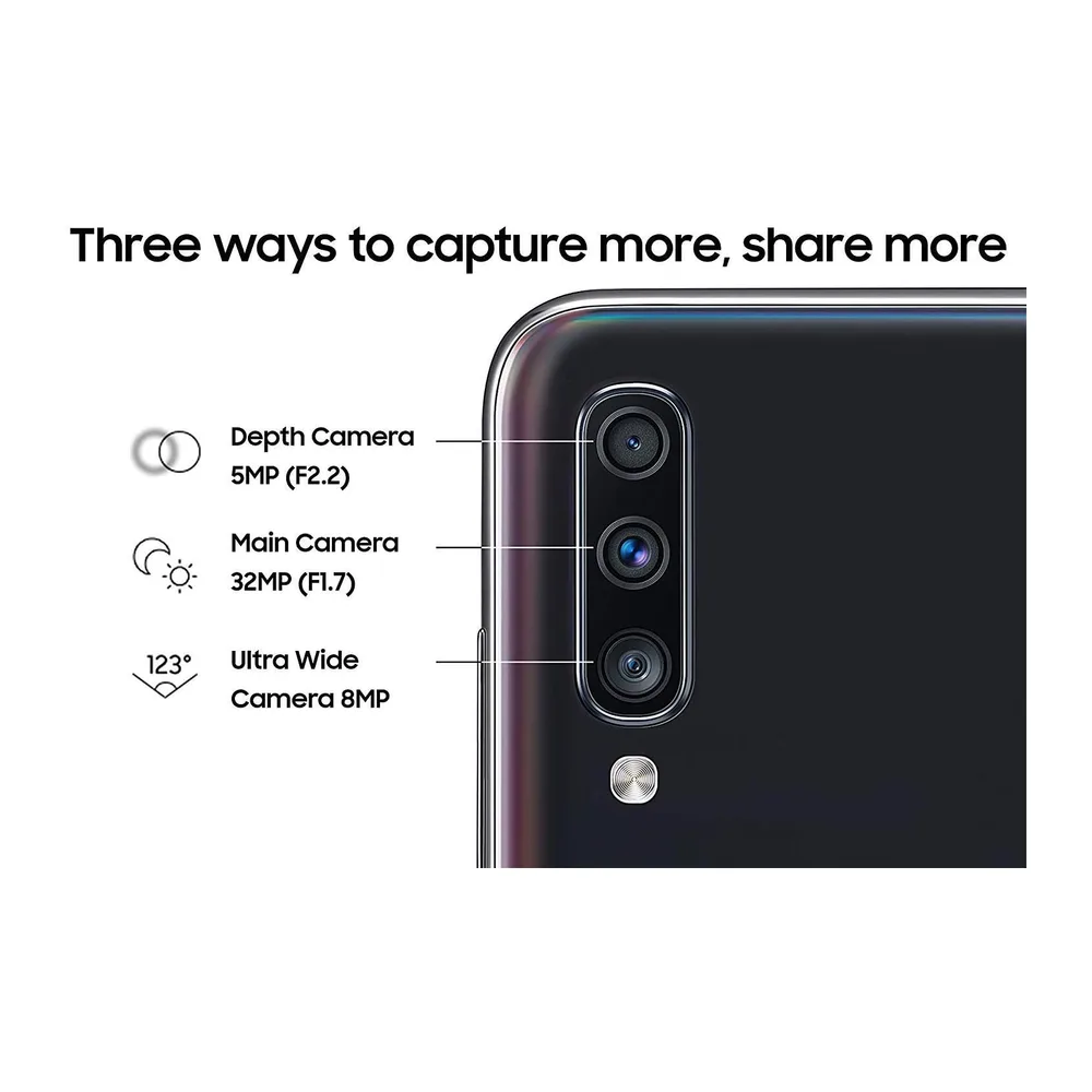 Samsung Galaxy A70 - Smartphone 4G (6,7'' - 128GO - 6 GO RAM) - NERO - Versione France-P-UK (ricondizionato) — 3