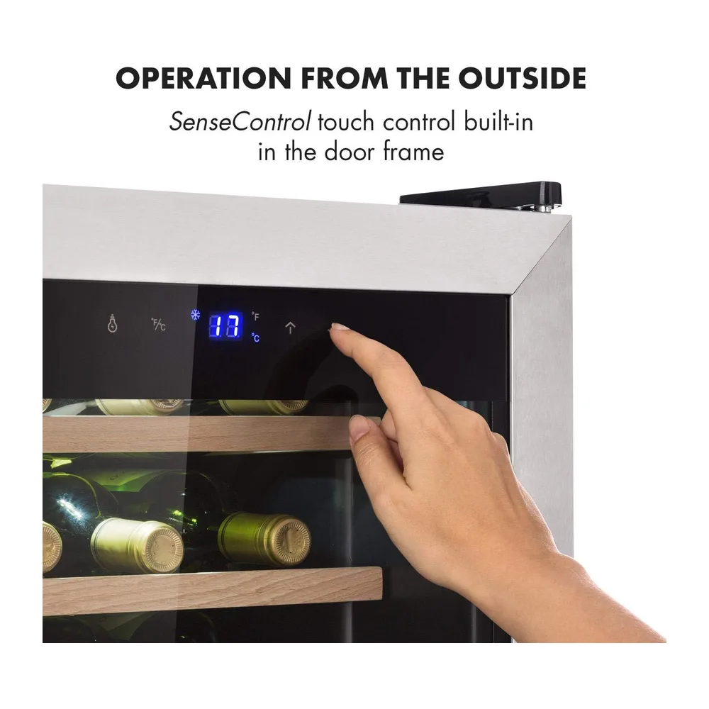 KLARSTEIN Cantinetta Vino, Cantinetta Vino Refrigerata a Zona Singola per Interno/Esterni, Frigo Bar, Cantina — 6