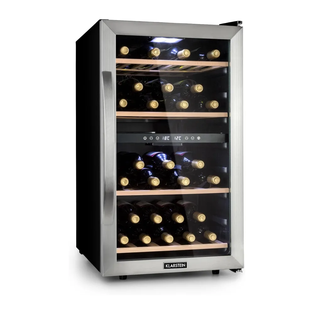 Klarstein Cantinetta Vino, Cantinetta Vino Refrigerata a Zona Doppia per Interno/Esterni, Frigo Bar, Cantina