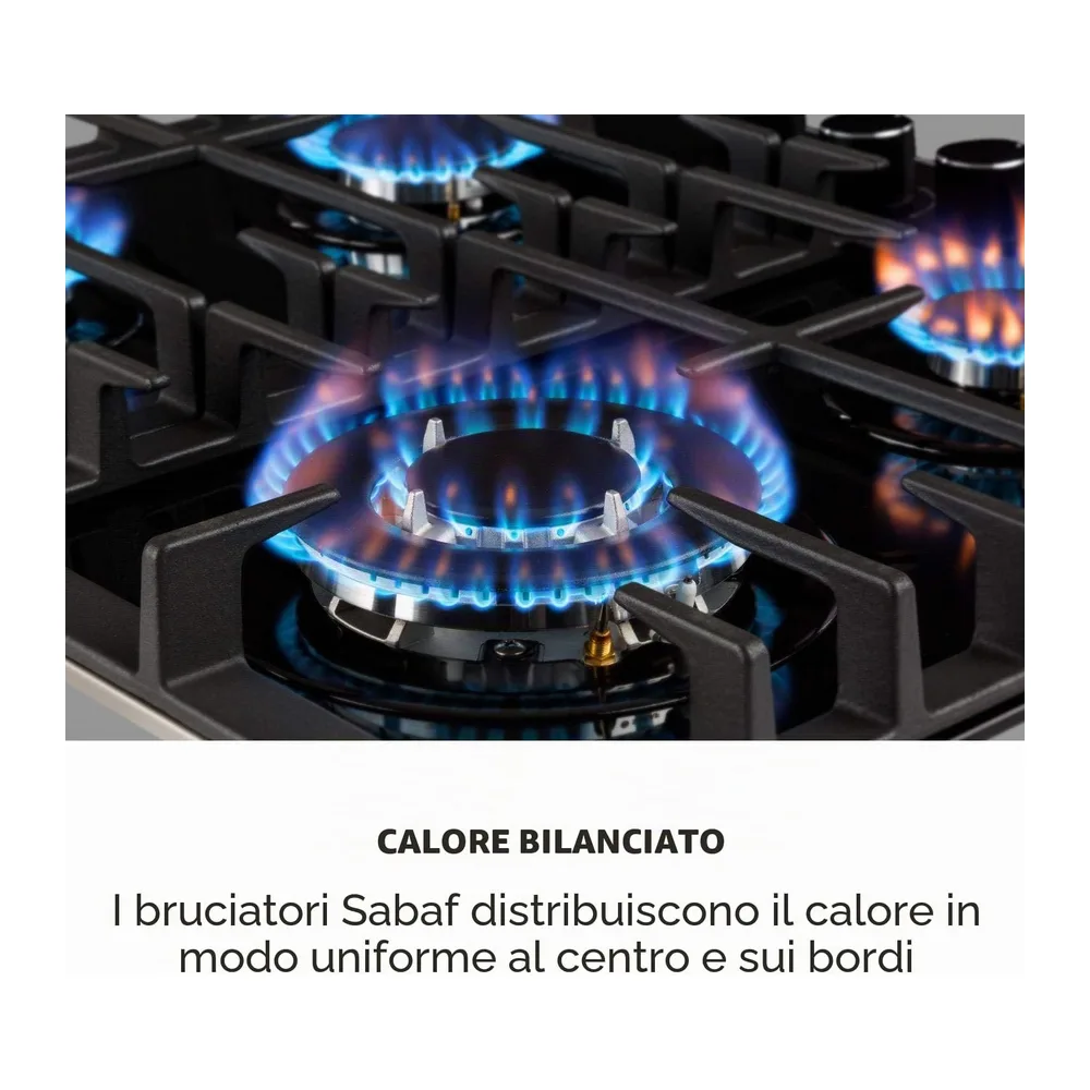 KLARSTEIN Ignito - Piano Cottura a Gas, Piastra da Incasso, Bruciatore Sabaf, Gas Naturale/Gas Propano, — 4