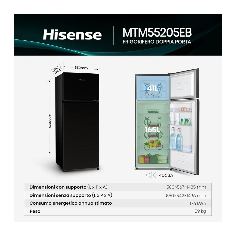 Hisense MTM55205EB Frigorifero Doppia Porta — 2