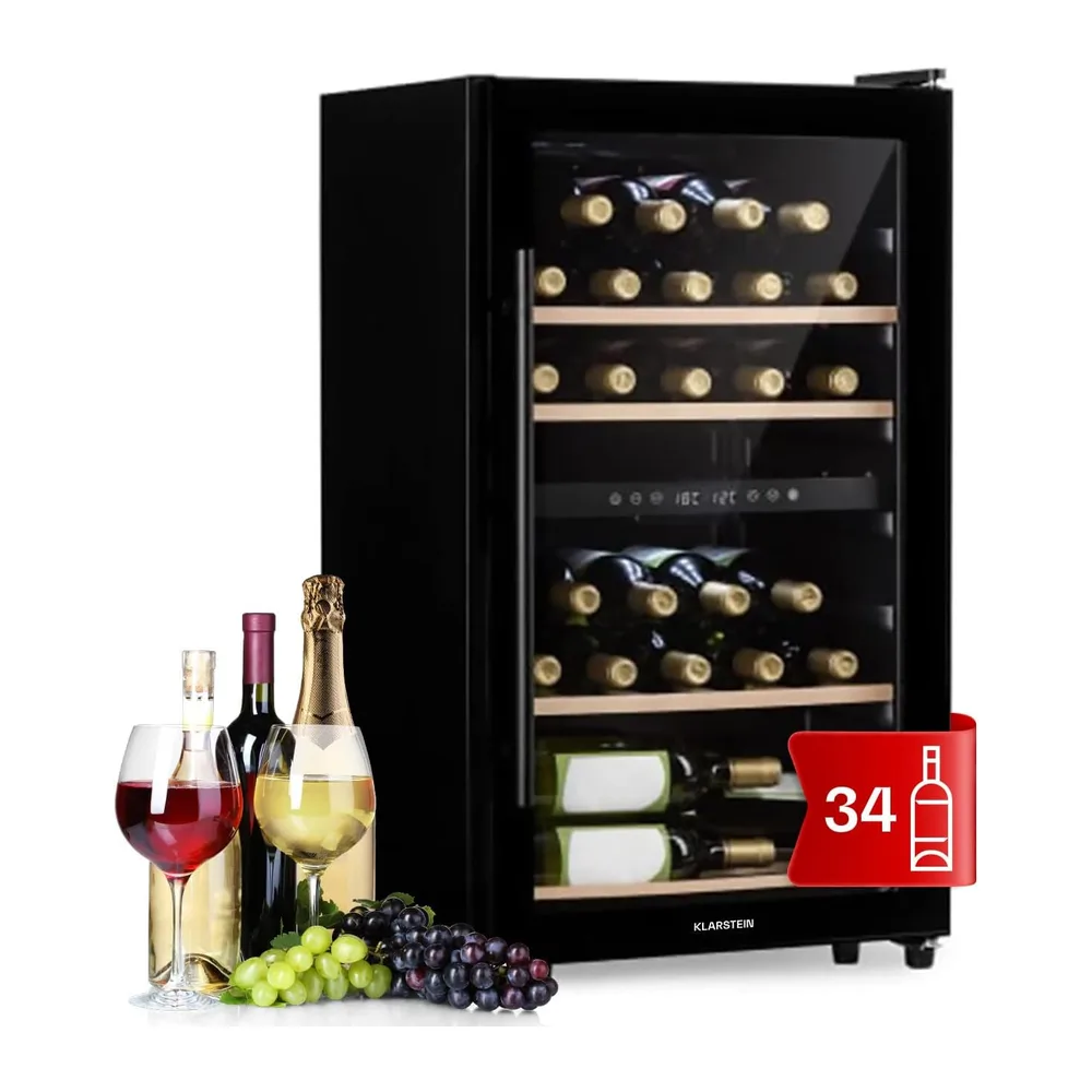 Klarstein Cantinetta Vino, Cantinetta Vino Refrigerata a Zona Doppia per Interno/Esterni, Frigo Bar, Cantina