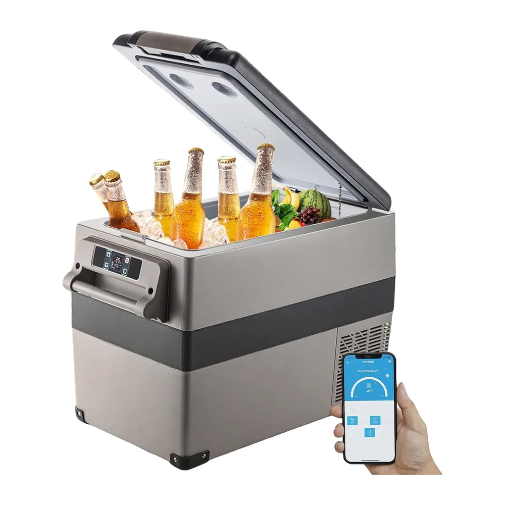 VEVOR Frigorifero Portatile, 45 L Compressore Portatile, 60W Frigorifero per Auto, 27 x 14 x 18 Pollici,
