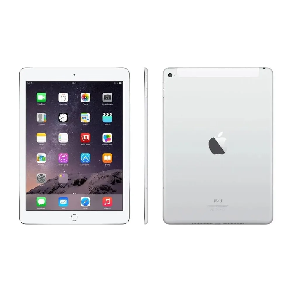 Apple iPad Air (2nd Generation, 9.7-inch, 2017), 32GB, Wi-Fi + Cellular, Argento (Ricondizionato) — 2