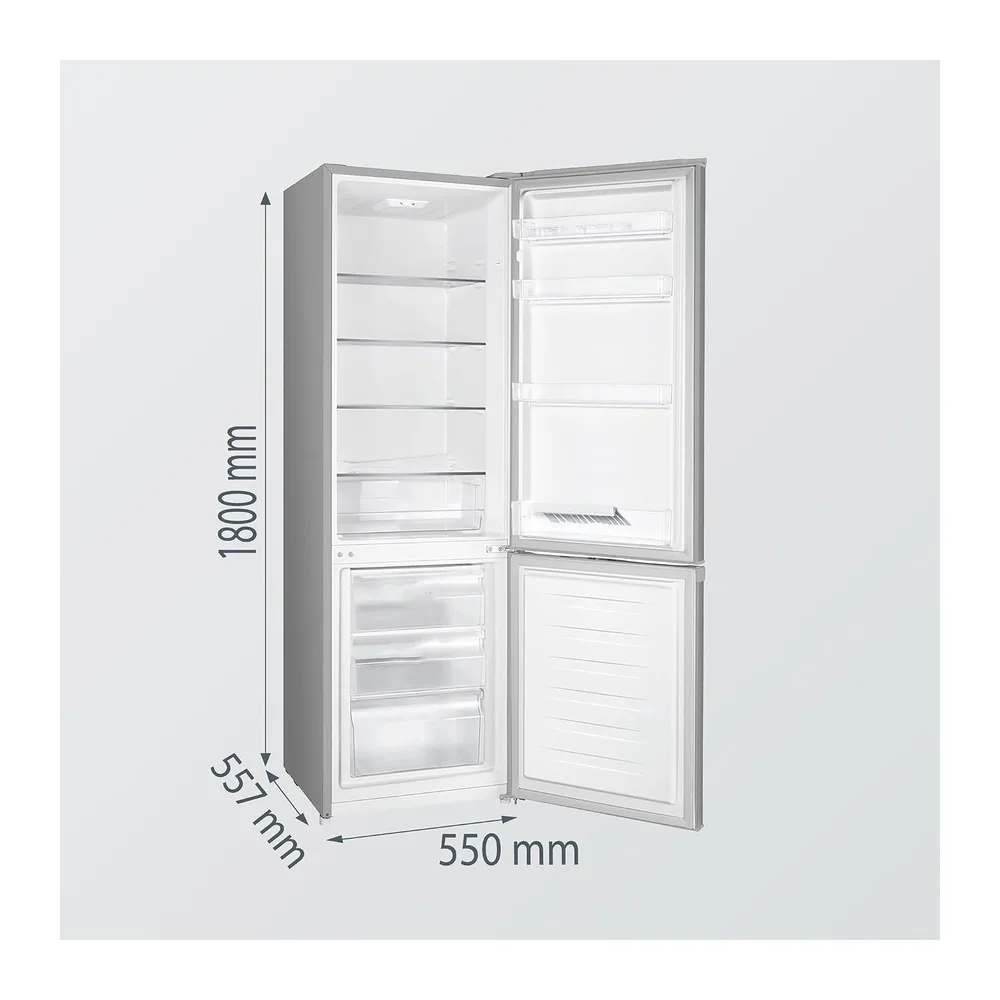 Gorenje RK4182PS4 Frigorifero Combinato, Inox, 180x60 cm, Classe E, 269L, Rumorosità 39db, Porta Reversibile — 2
