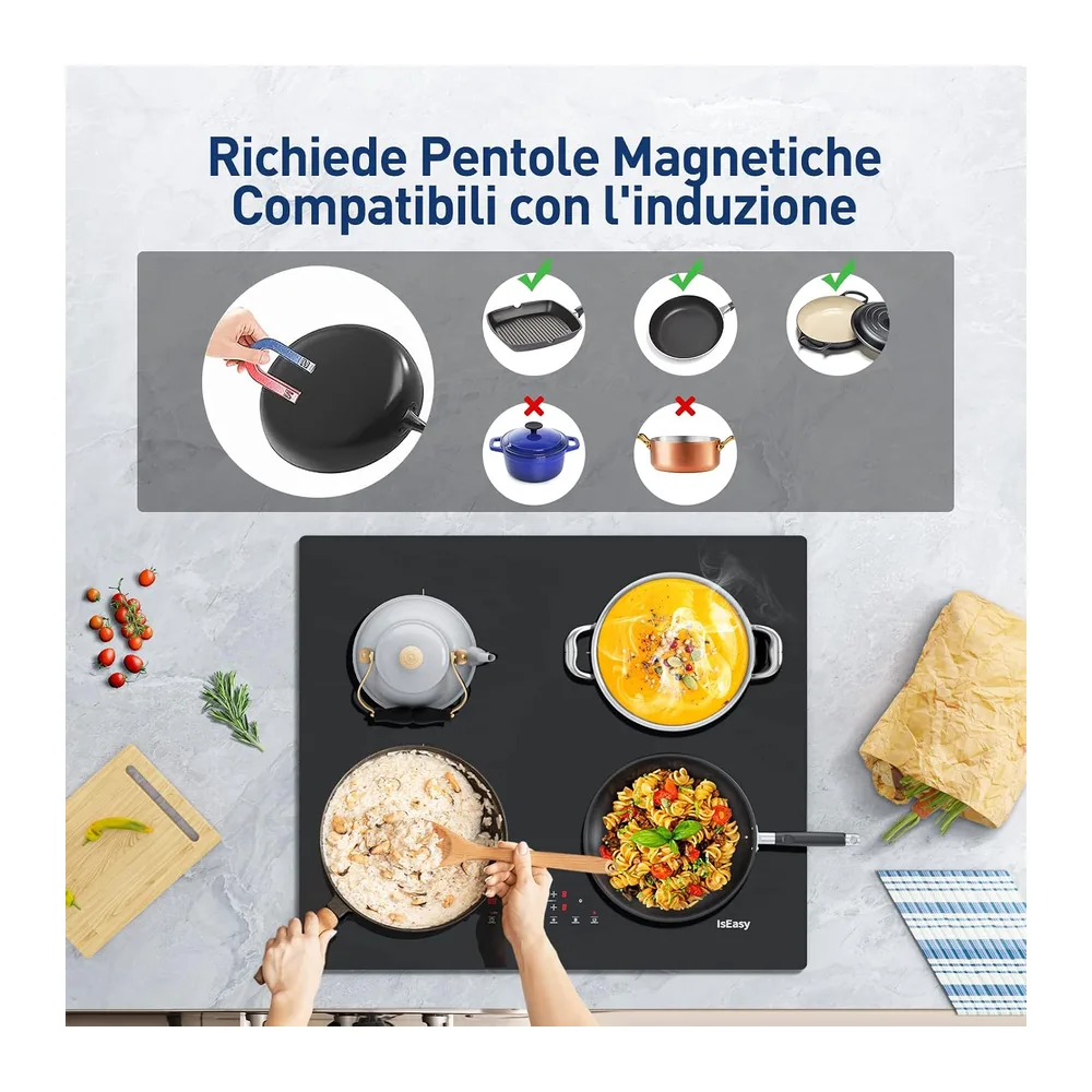 Piastra a Induzione, Piano cottura a induzione (4 Fuochi - 6800W) — 4