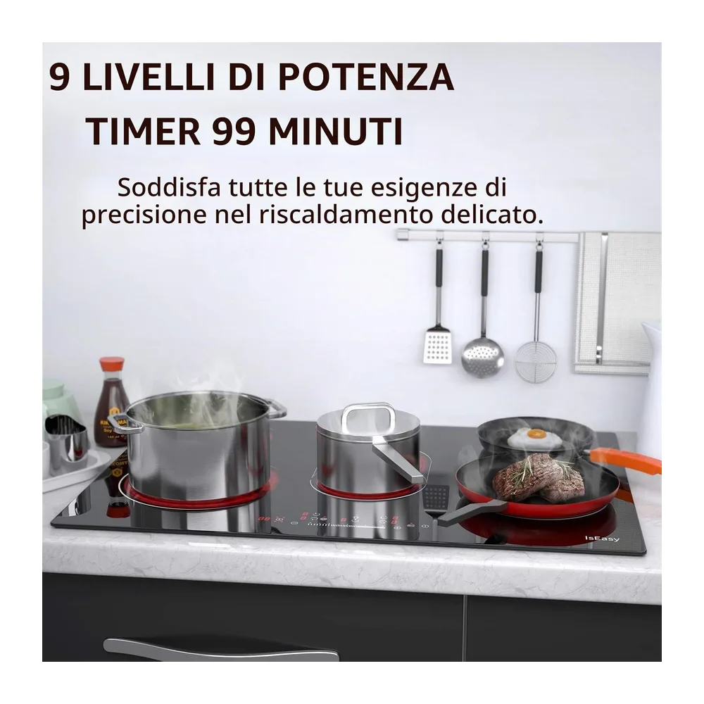Piastra di cottura in vetroceramica elettrica (8600 W — 2