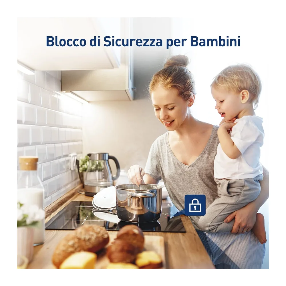 Piastra a induzione, piastra di cottura a induzione elettrica – (6800 W, Autarkic, 4 fuochi, 60 cm, da — 6