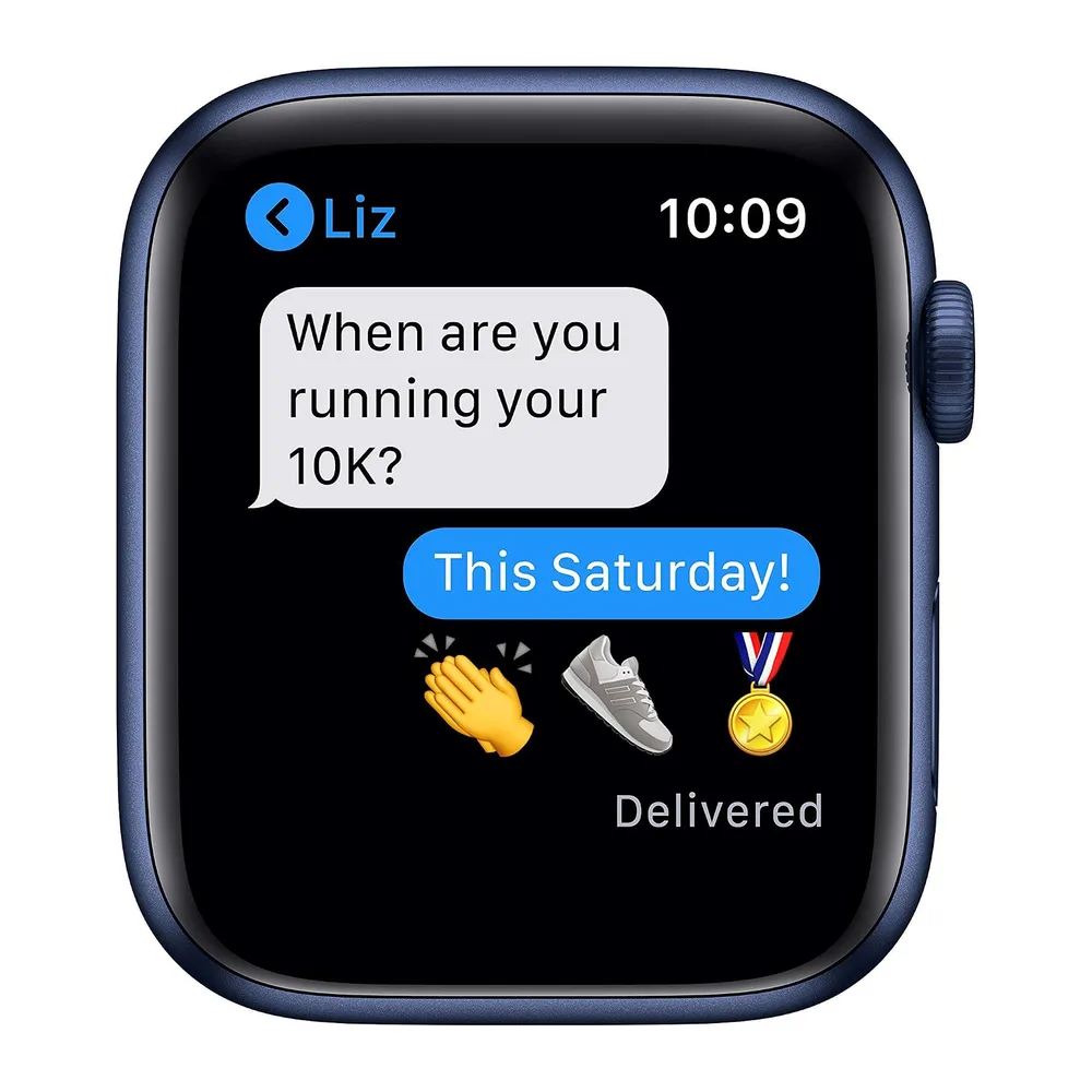 Apple Watch Series 6 (GPS + Cellulare, 44MM) Cassa in Alluminio Blu con Cinturino Sport Blu Scuro — 4
