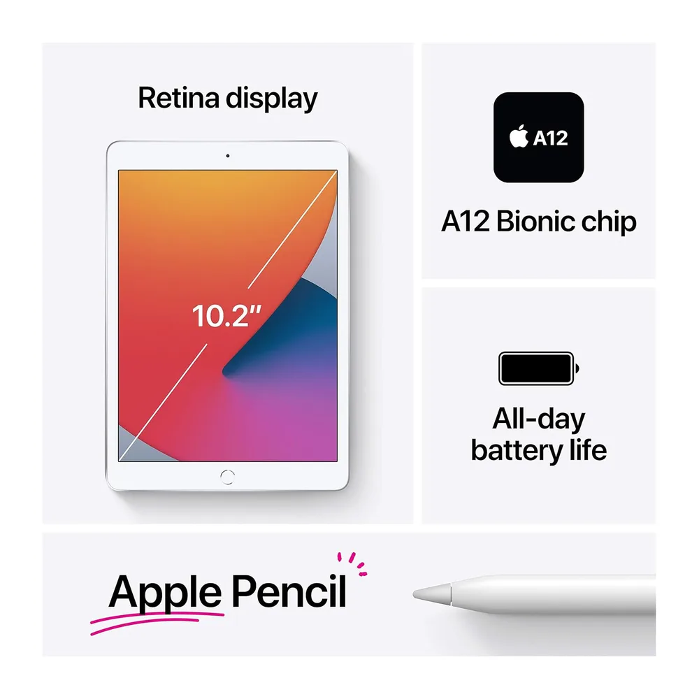 2020 Apple iPad (10,2-pollici, Wi-Fi, 32GB) Argento (Ricondizionato) — 6