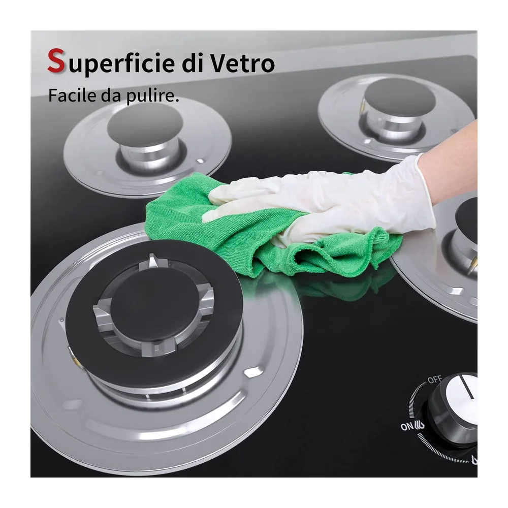 Piano Cottura a Gas 4 Fuochi da Incasso 60cm — 6