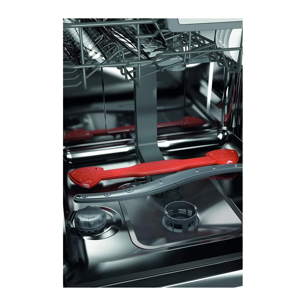 Hotpoint Ariston HFC 3C26 CW X, lavastoviglie verticale, 14 posti, terzo cestello, inox [Classe di efficienza — 4
