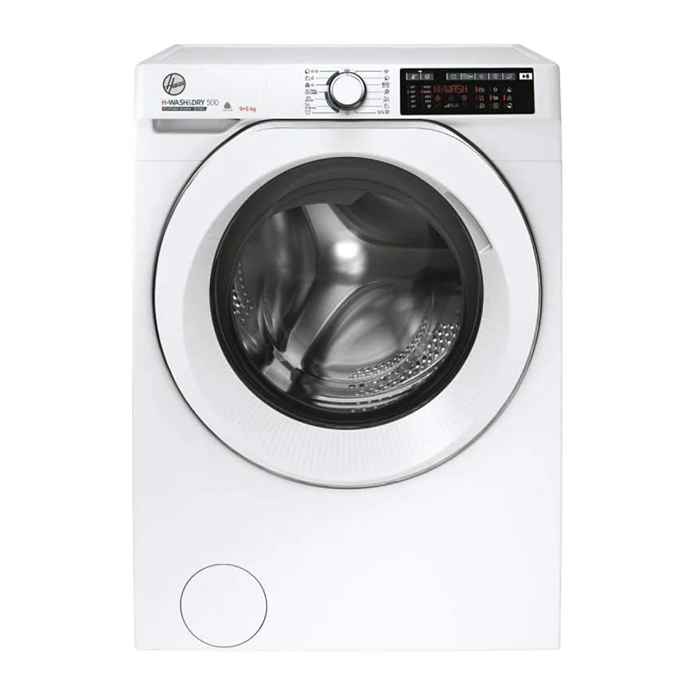 Hoover, H-WASH&DRY 500 HD 495AMC/1-S Lavasciuga Slim 9 + 5 kg, Classe A/D, 1400 RPM, Motore Inverter, 18
