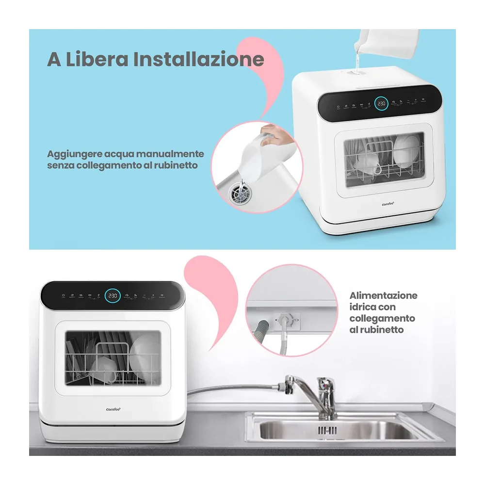 COMFEE' Mfd42S110W-It Lavastoviglie A Libera Installazione Con 3 Coperti — 2