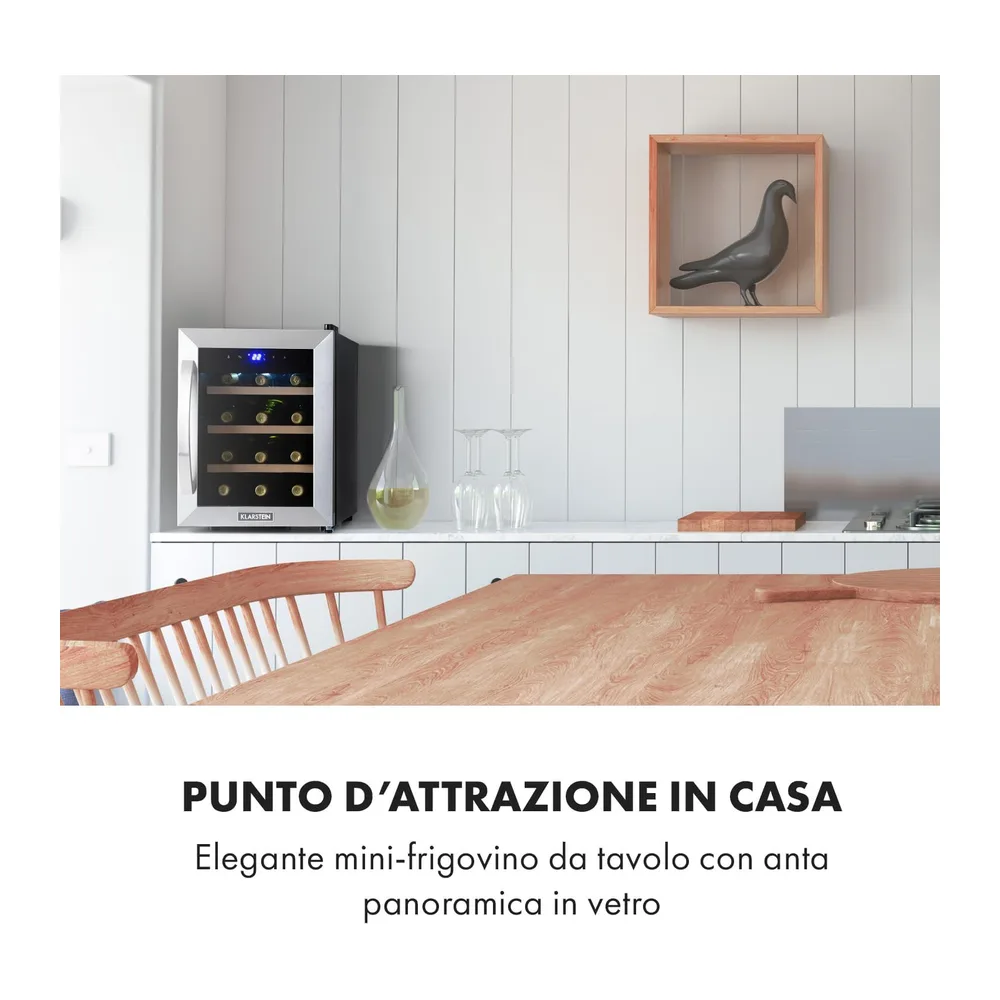 KLARSTEIN Cantinetta Vino, Cantinetta Vino Refrigerata a Zona Singola per Interno/Esterni, Frigo Bar, Cantina — 2