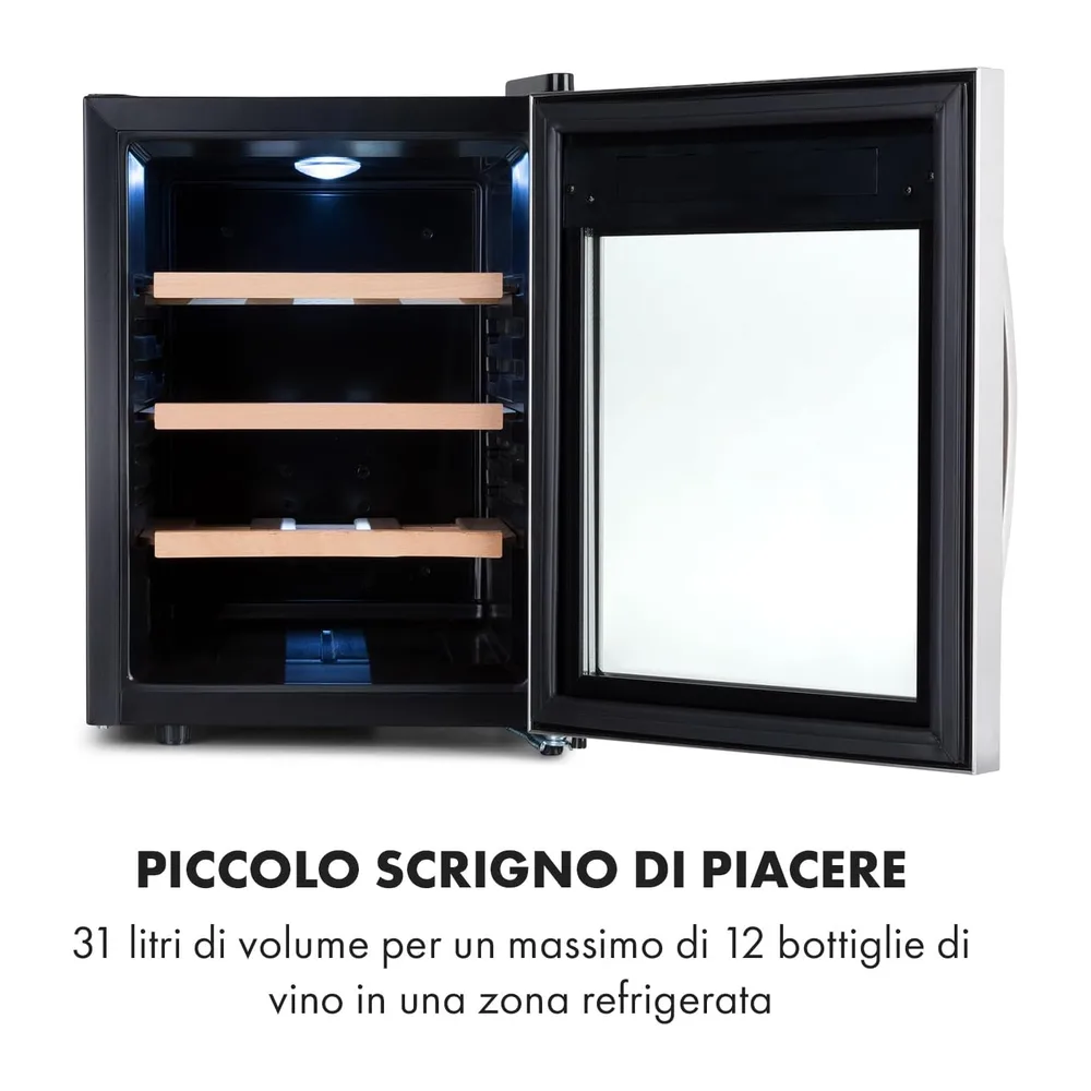 KLARSTEIN Cantinetta Vino, Cantinetta Vino Refrigerata a Zona Singola per Interno/Esterni, Frigo Bar, Cantina — 3