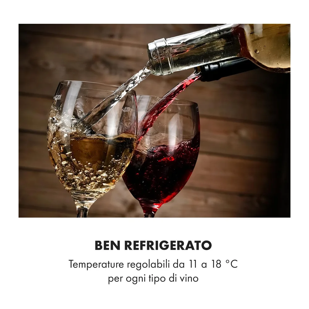 KLARSTEIN Cantinetta Vino, Cantinetta Vino Refrigerata a Zona Singola per Interno/Esterni, Frigo Bar, Cantina — 6