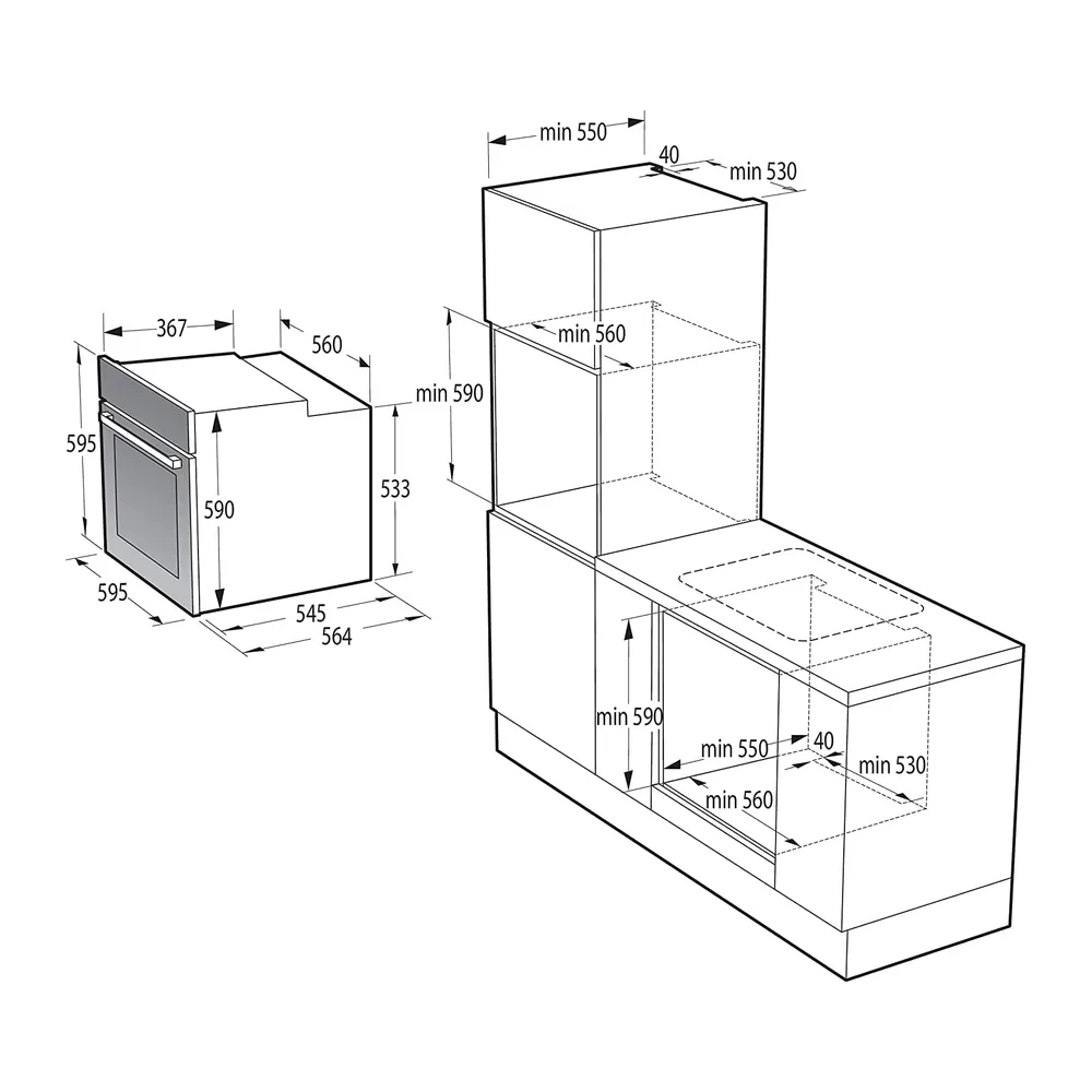 Hisense BI62216AX - Forno da Incasso Multifunzione 77 L, Termoventilato, 11 Funzioni di Cottura, Pizza 300°C, — 5