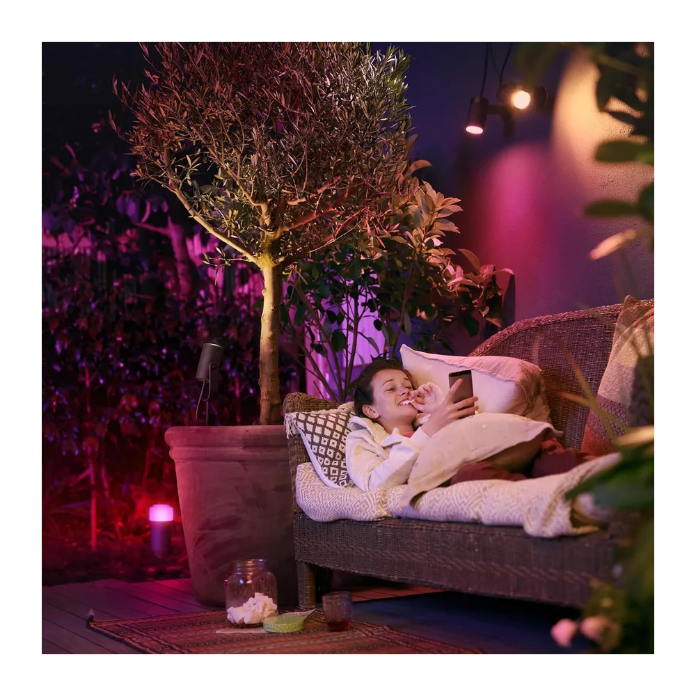 Philips Hue Lily Set base con 4 faretti da giardino (Antracite) — 6