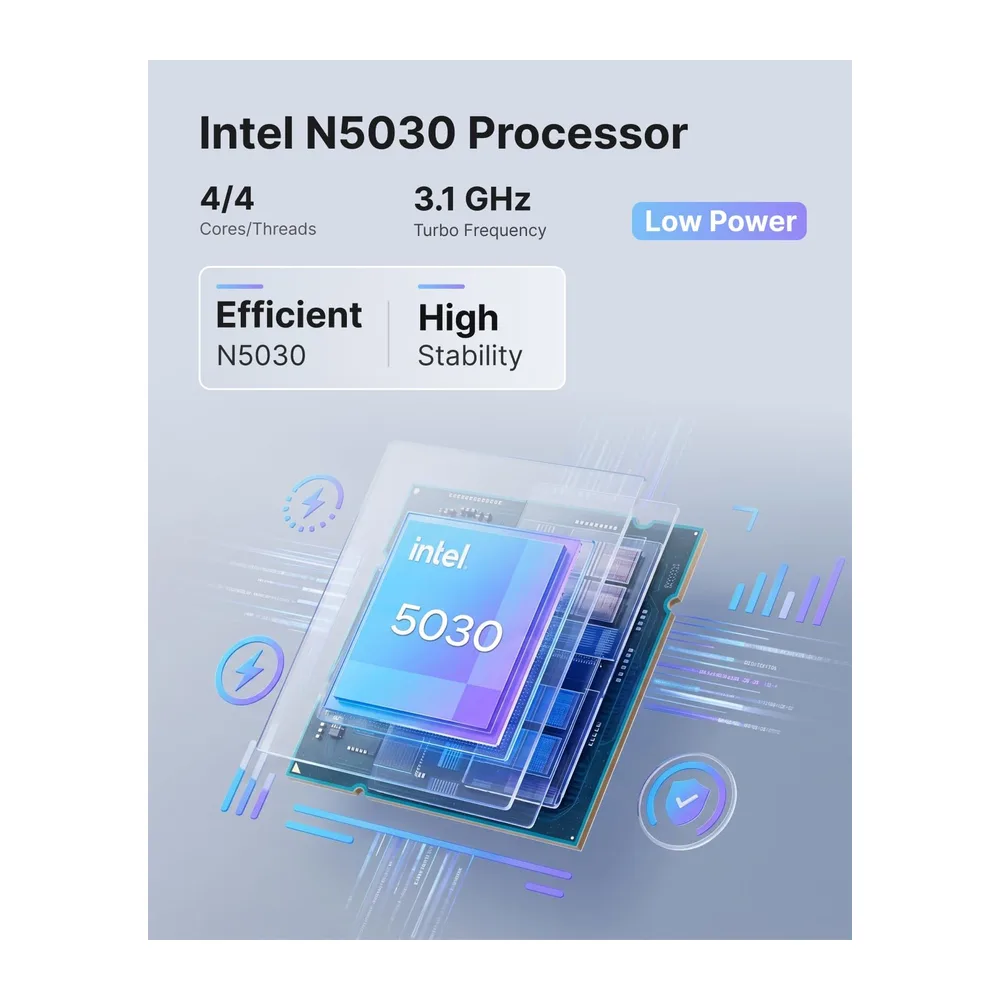 NiPoGi AK1PLUS Mini PC Ιntel Celeron N5030 (MAX 3,1GHz)12GB RAM+256GB SSD — 3