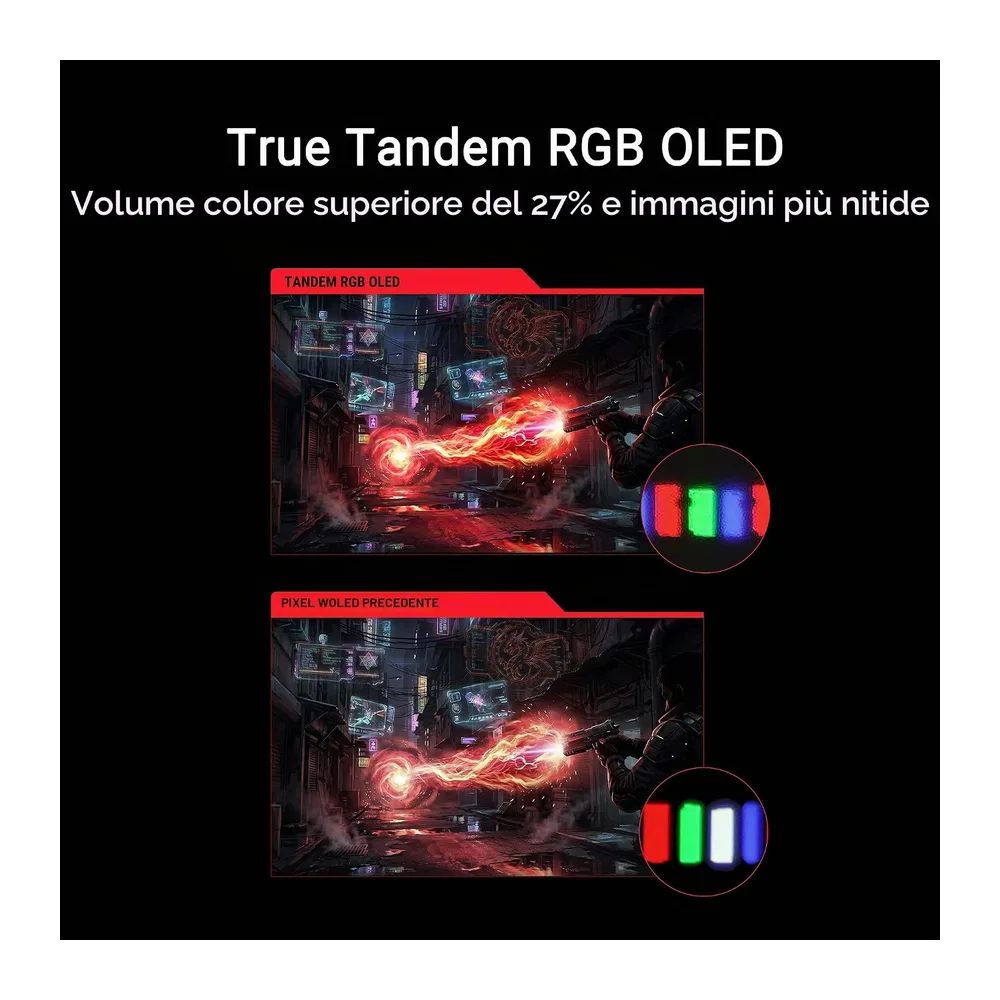 ASUS ROG SWIFT OLED PG32UCWM, Monitor Gaming da 31,5" WOLED, Nero [Classe di efficienza energetica F] — 2